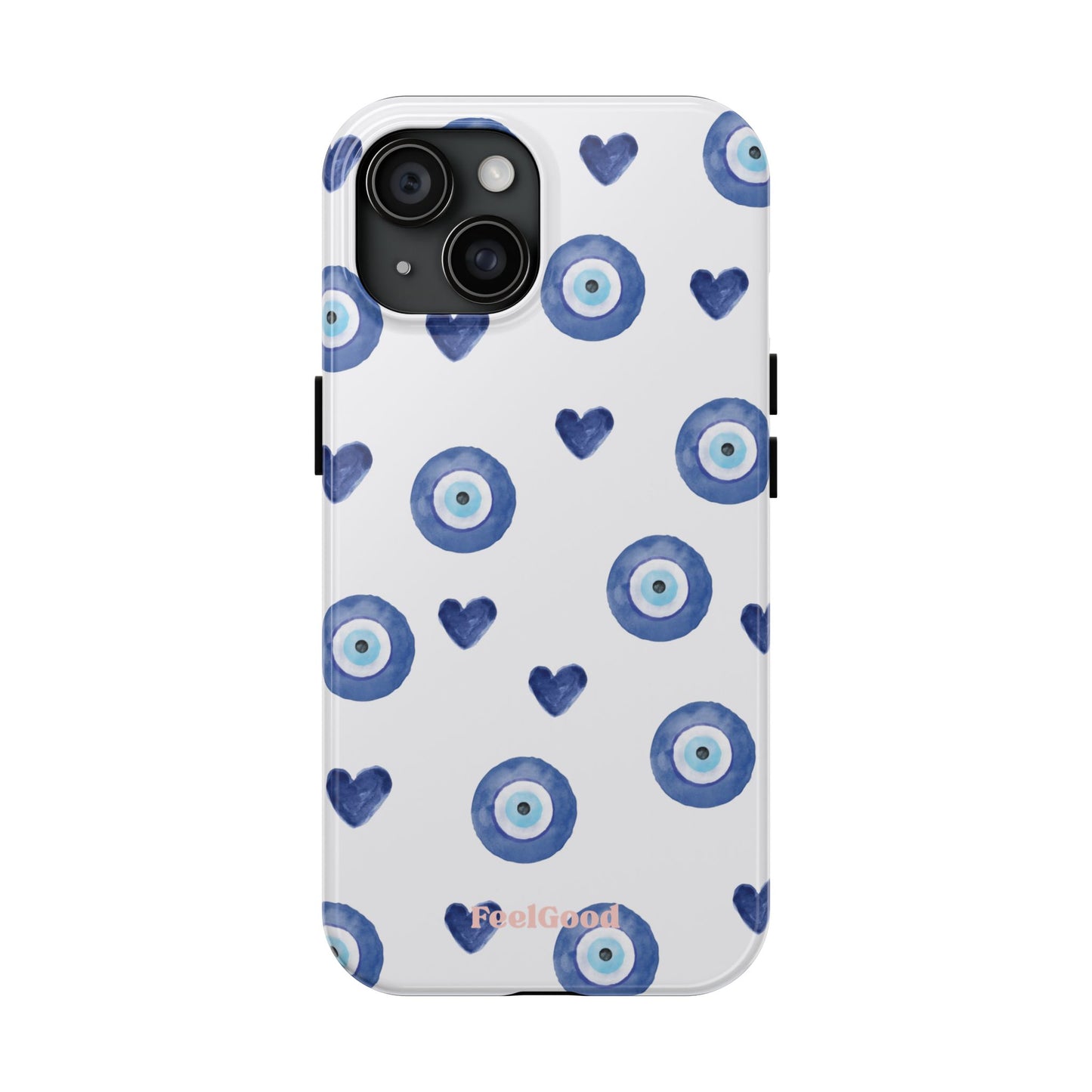 Blue Hearts with Protection Phone Case