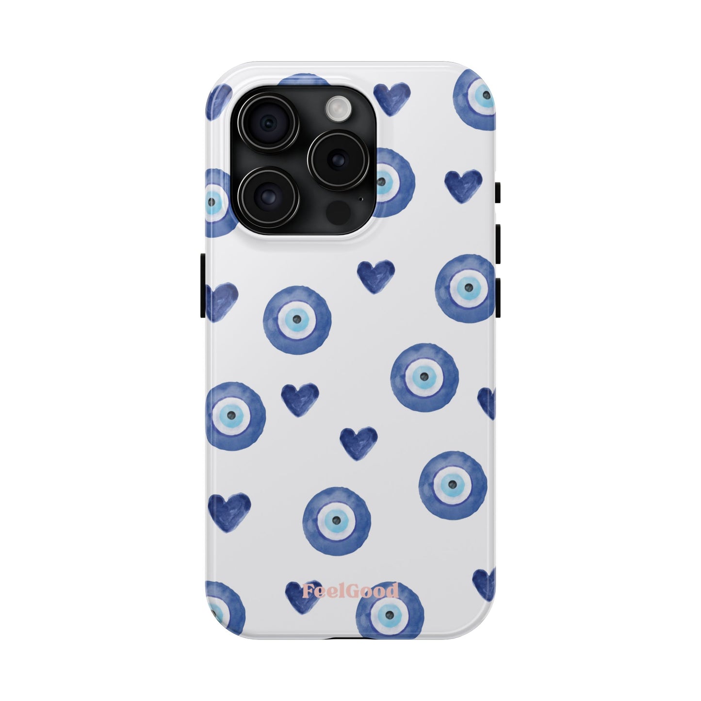 Blue Hearts with Protection Phone Case