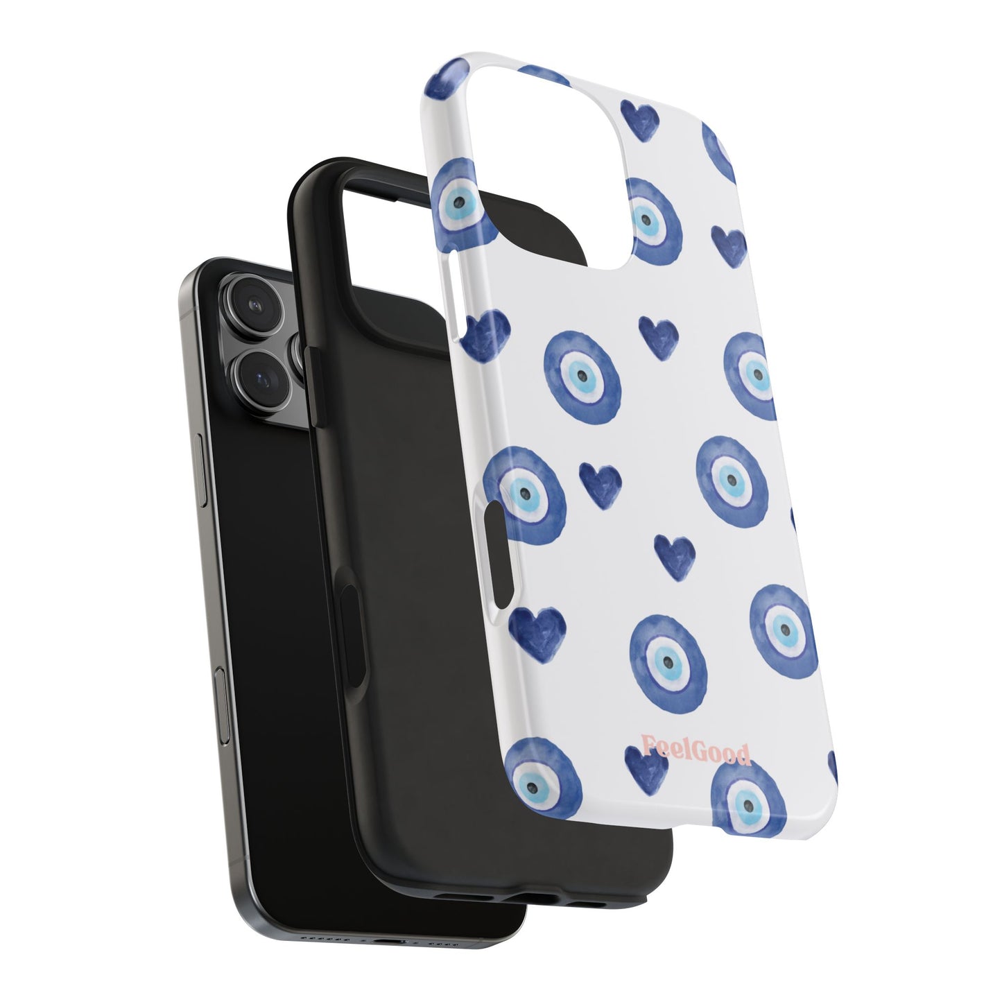 Blue Hearts with Protection Phone Case
