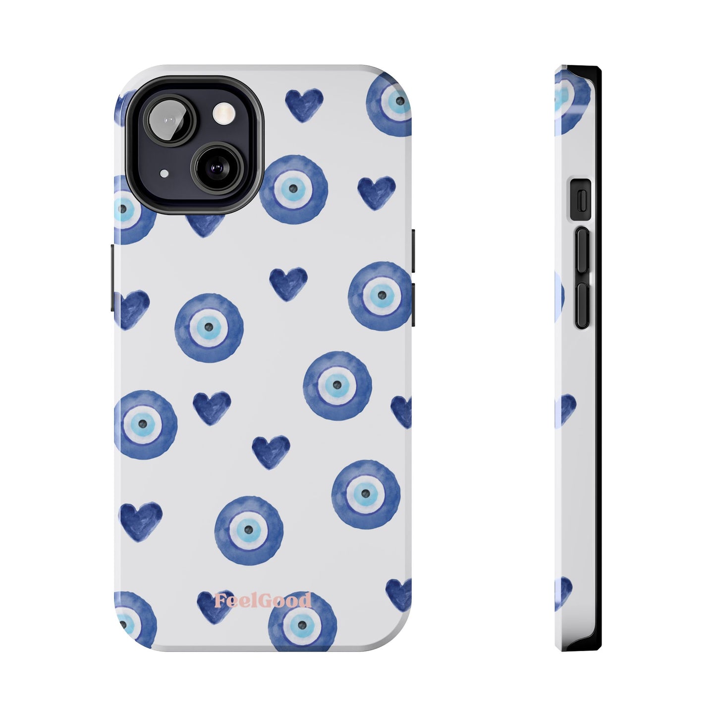 Blue Hearts with Protection Phone Case