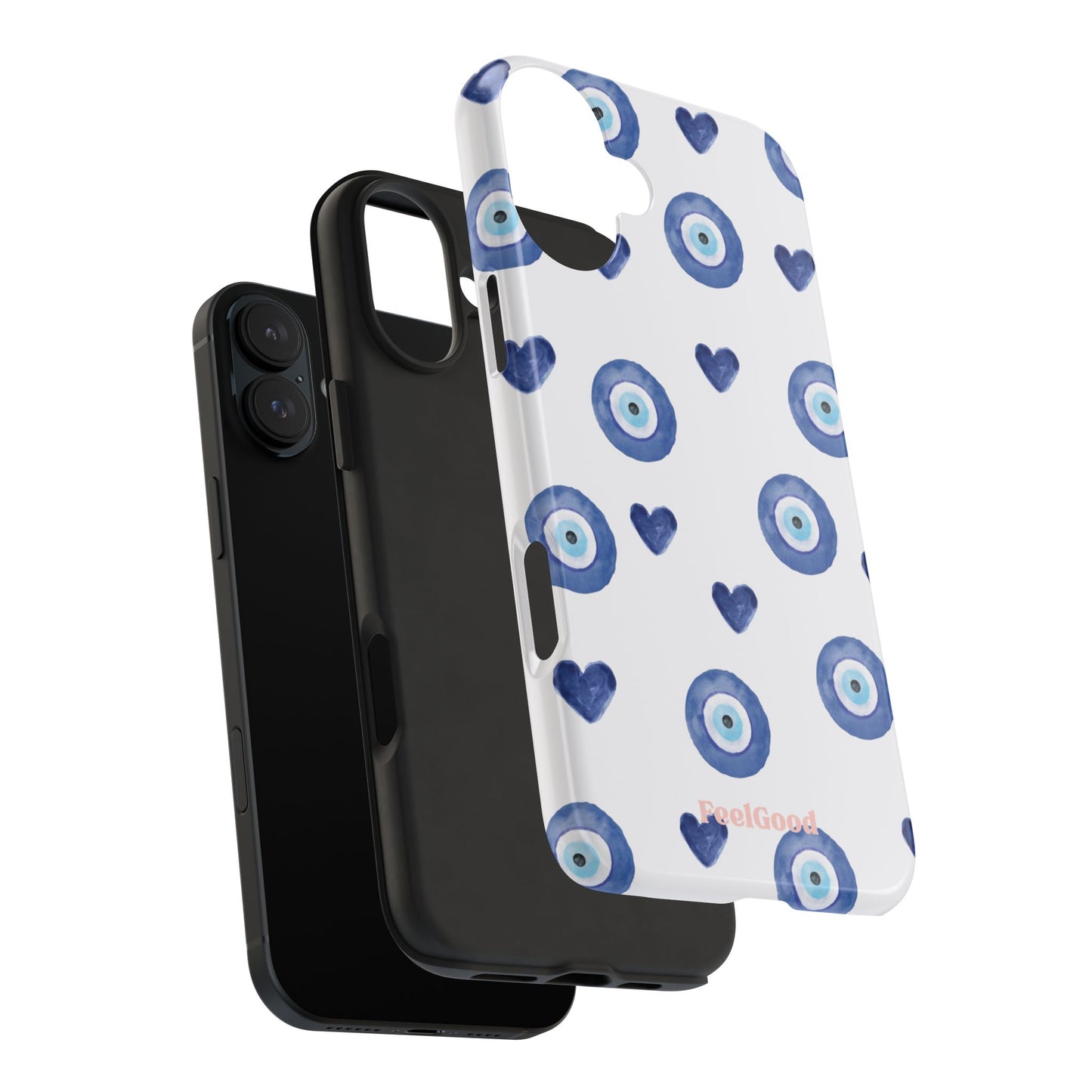 Blue Hearts with Protection Phone Case