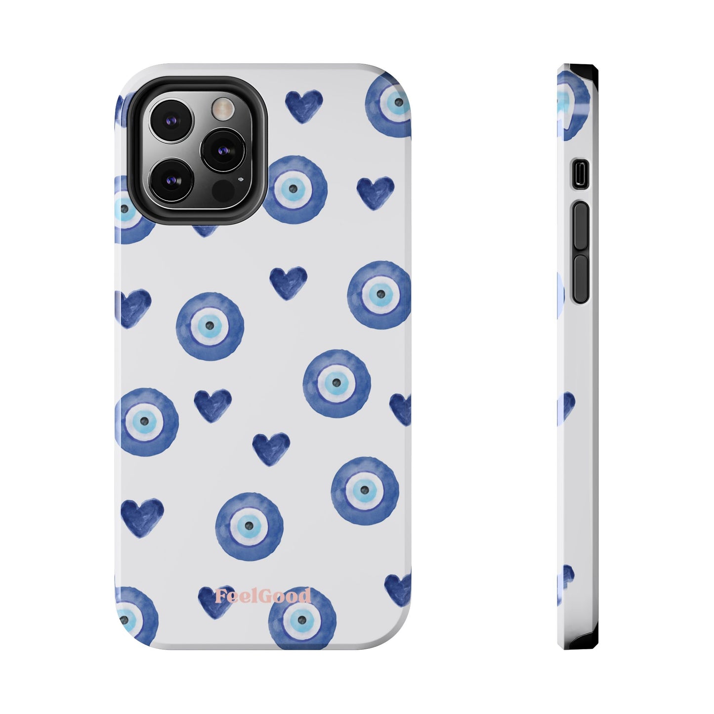 Blue Hearts with Protection Phone Case