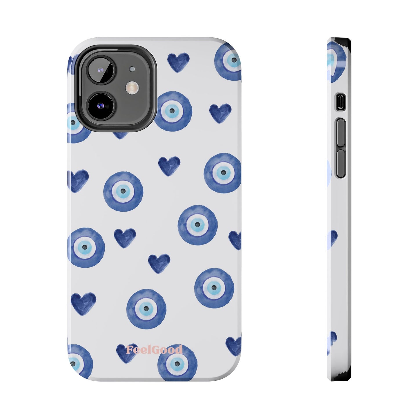 Blue Hearts with Protection Phone Case