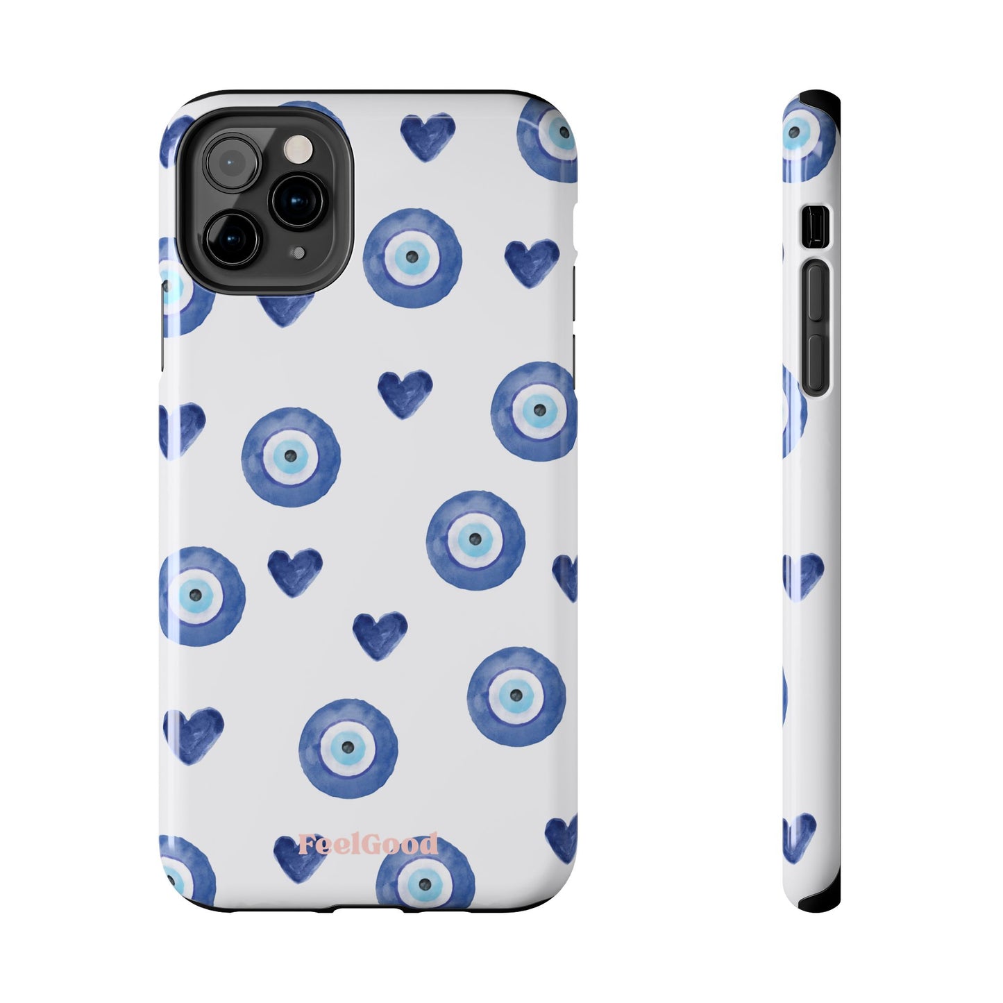 Blue Hearts with Protection Phone Case