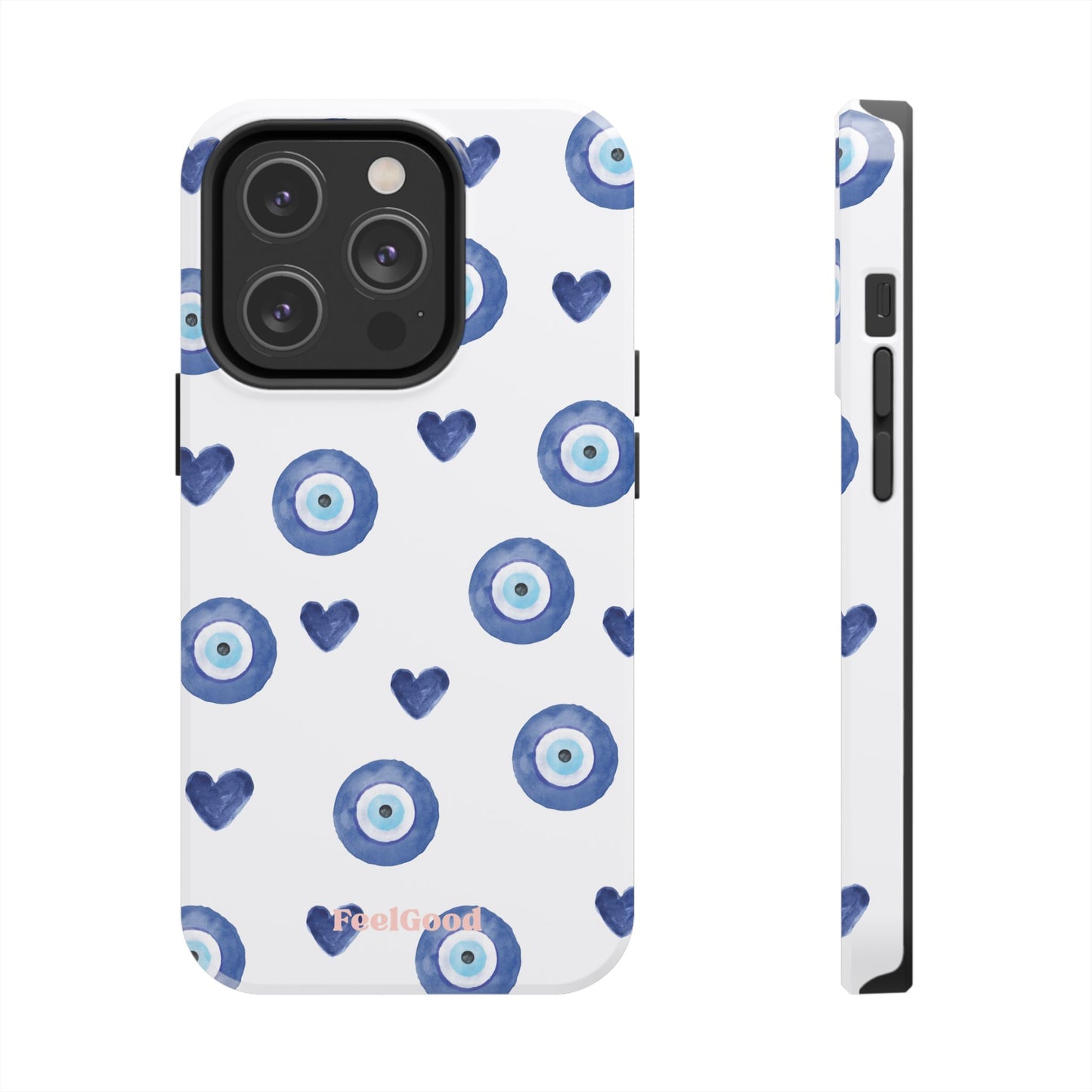Blue Hearts with Protection Phone Case