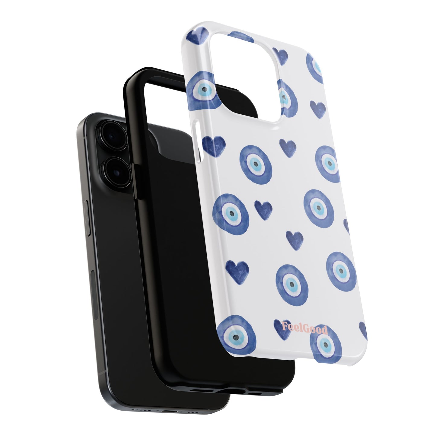 Blue Hearts with Protection Phone Case