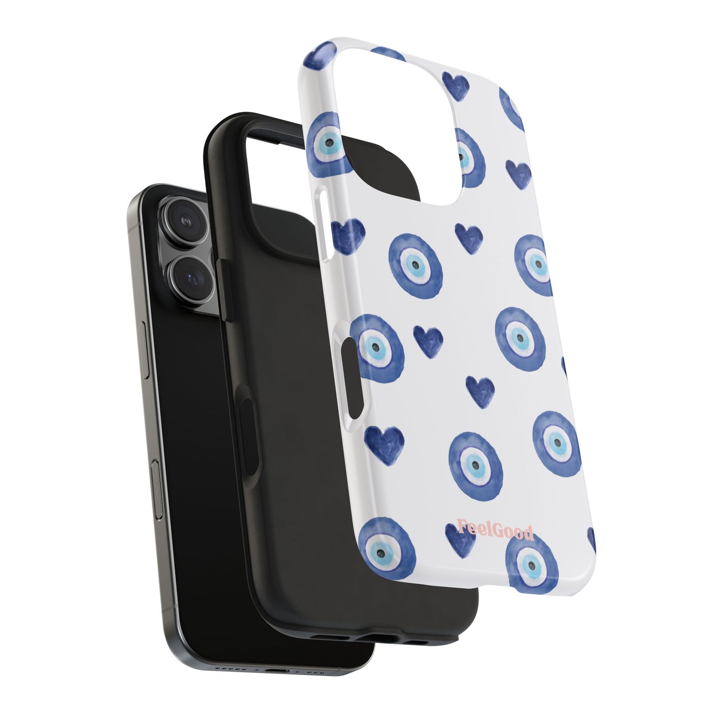 Blue Hearts with Protection Phone Case
