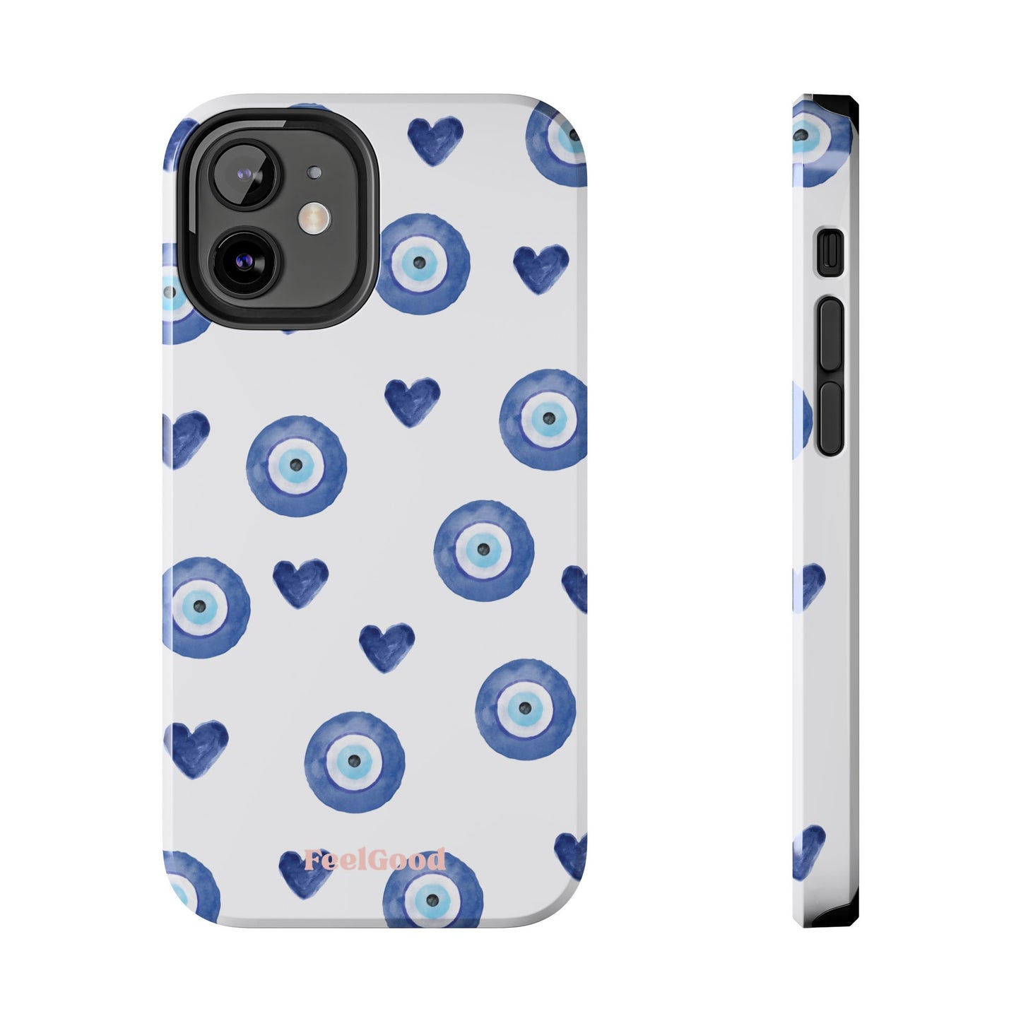 Blue Hearts with Protection Phone Case