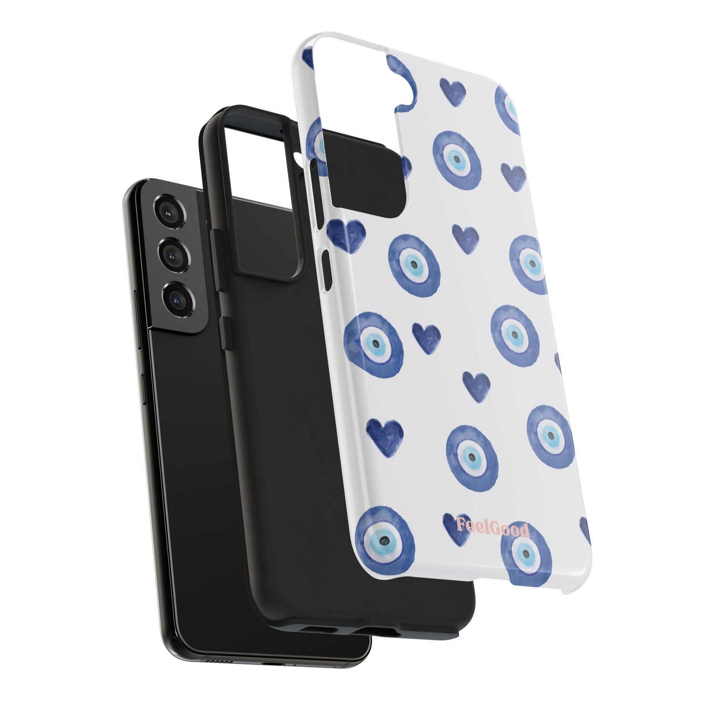 Blue Hearts with Protection Phone Case