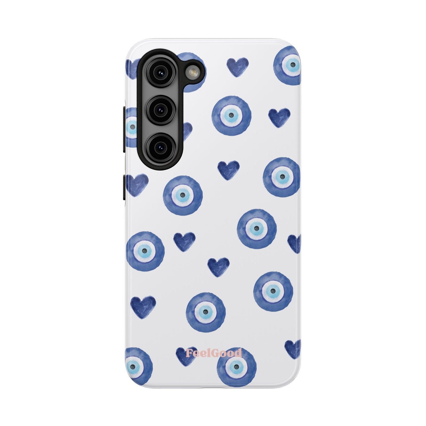 Blue Hearts with Protection Phone Case