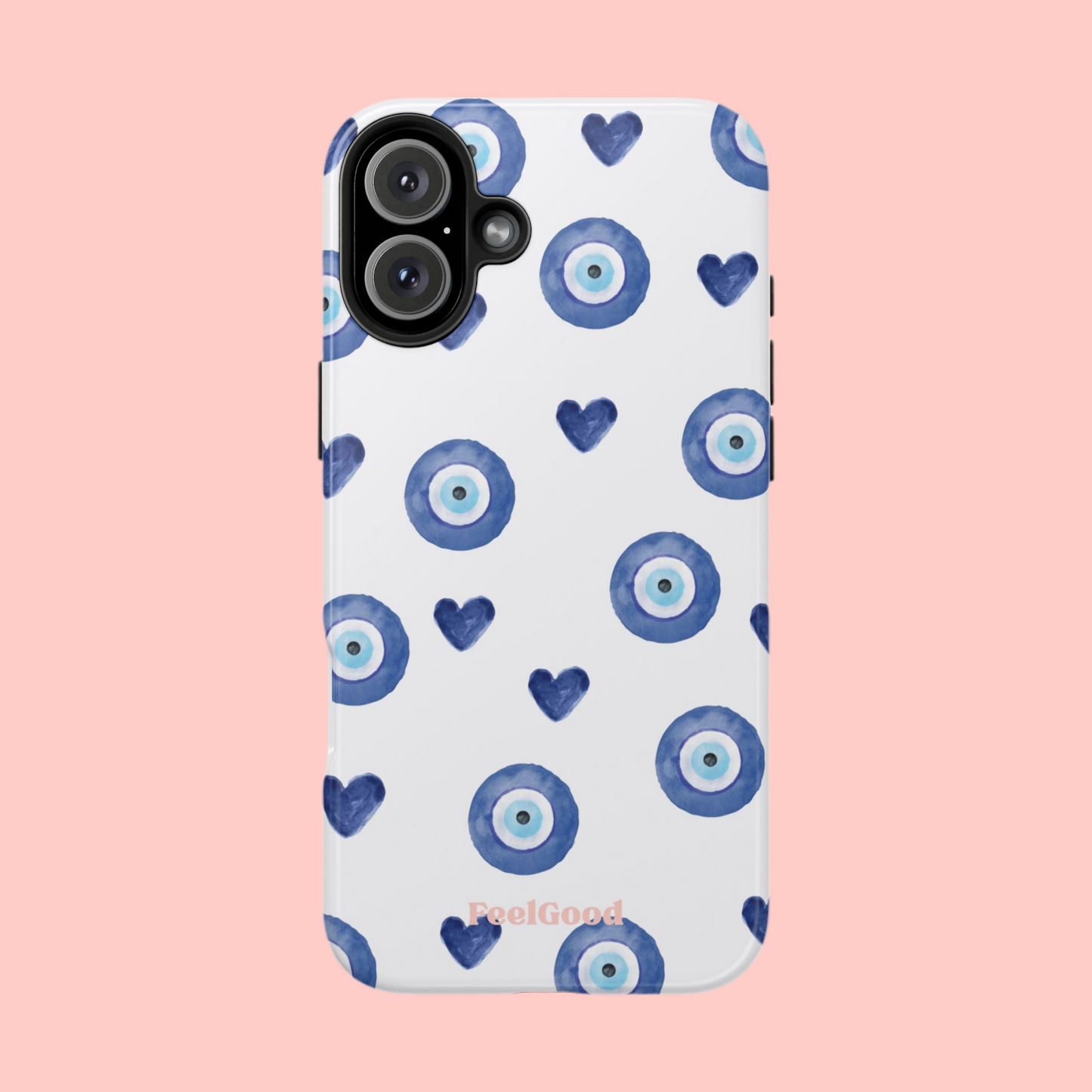 Blue Hearts with Protection Phone Case