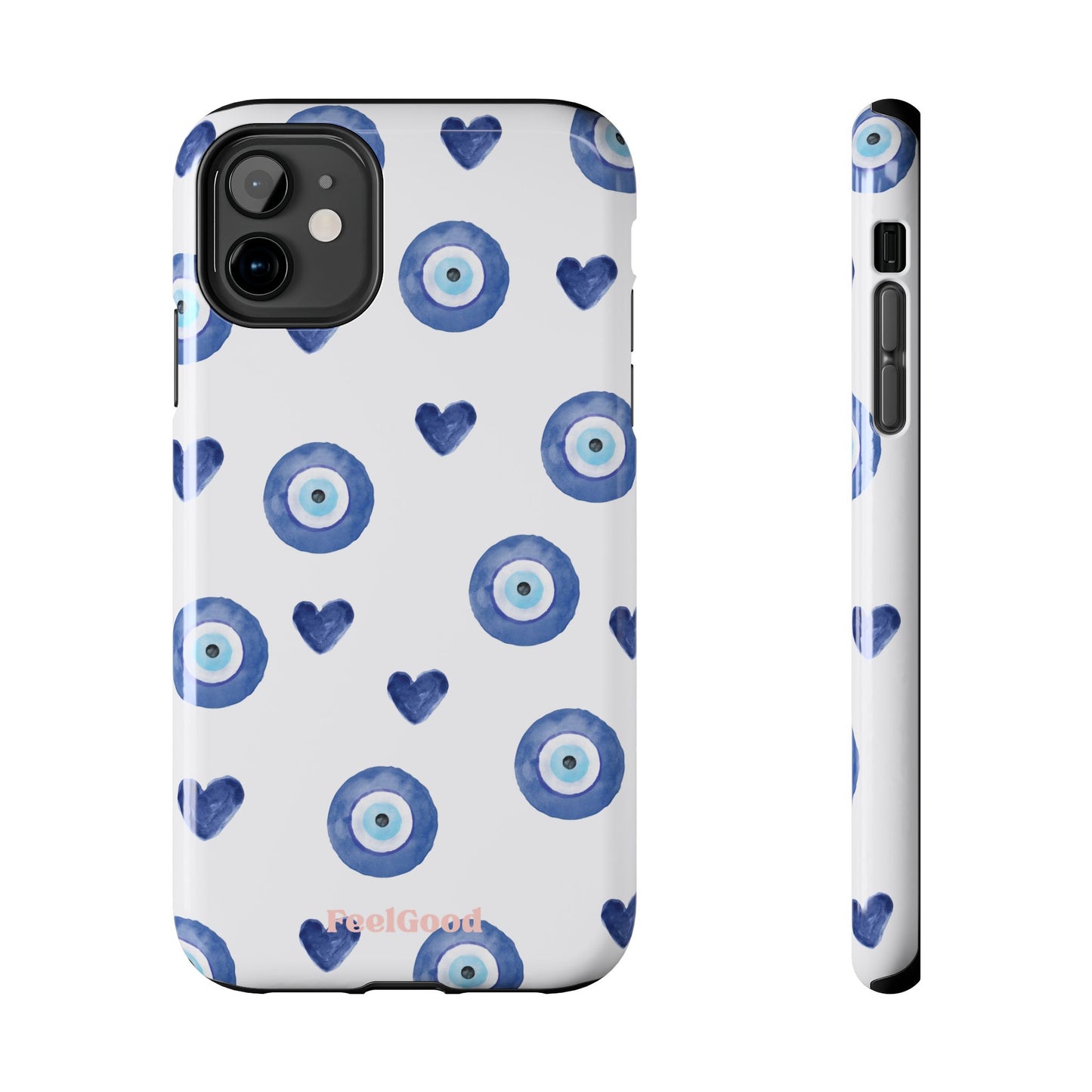 Blue Hearts with Protection Phone Case