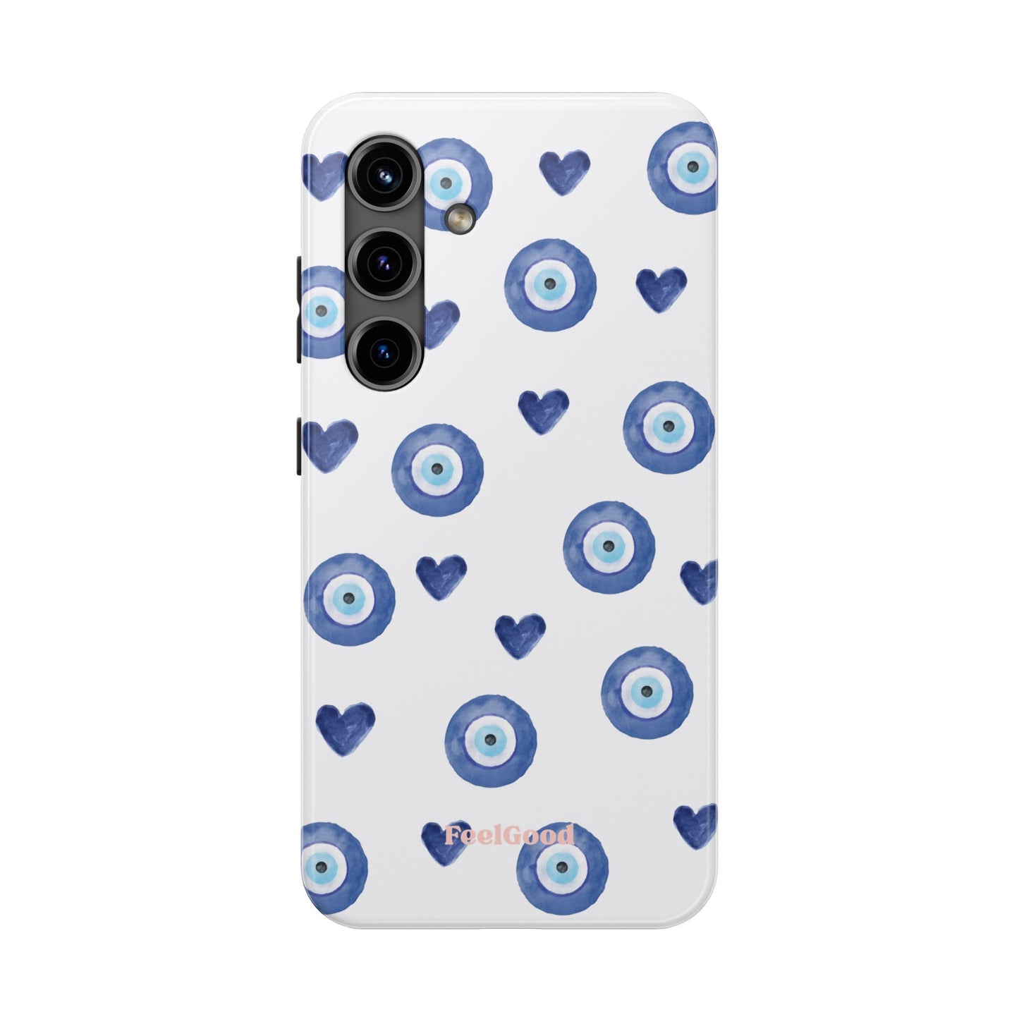 Blue Hearts with Protection Phone Case