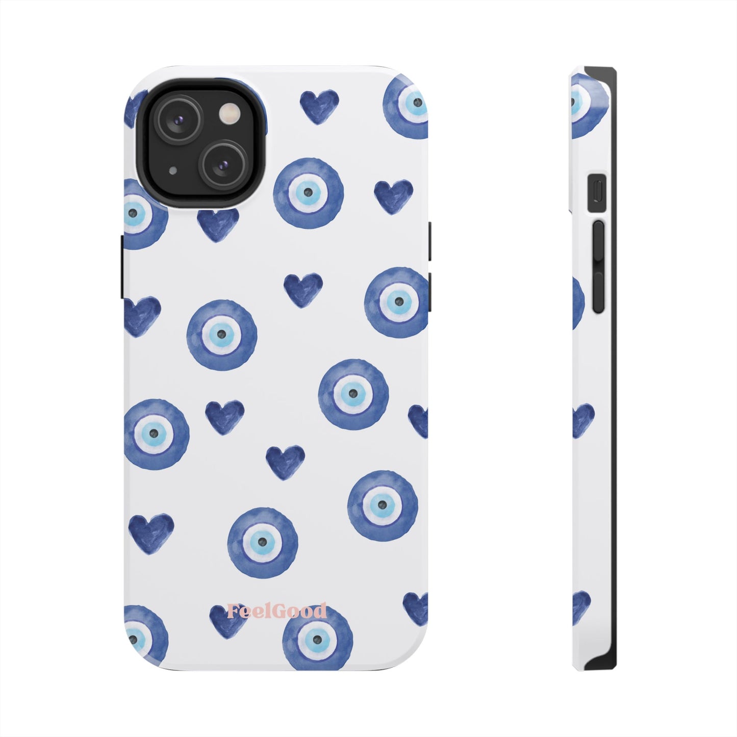 Blue Hearts with Protection Phone Case