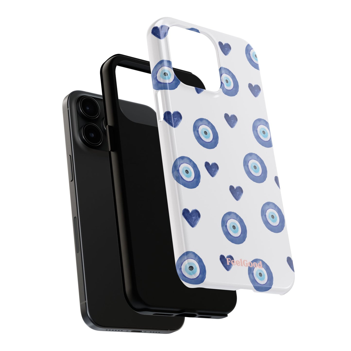 Blue Hearts with Protection Phone Case