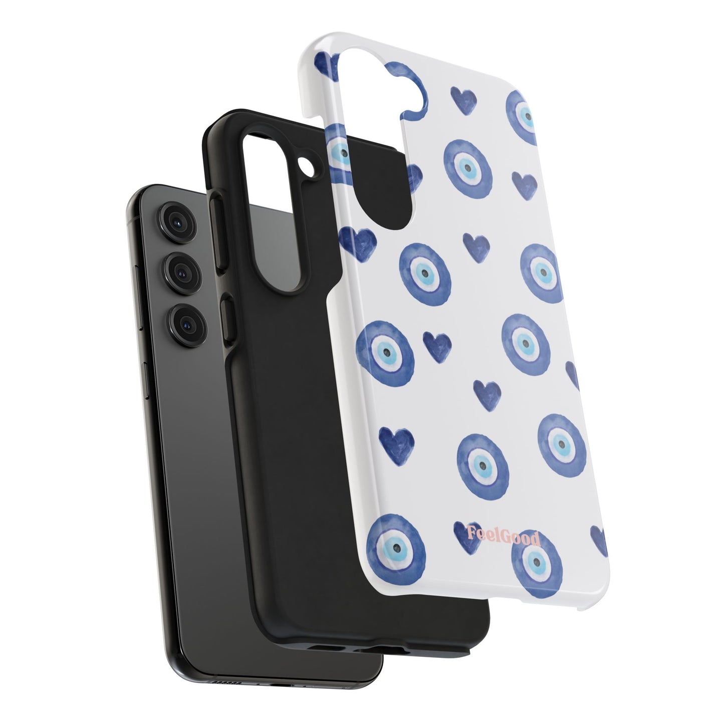 Blue Hearts with Protection Phone Case