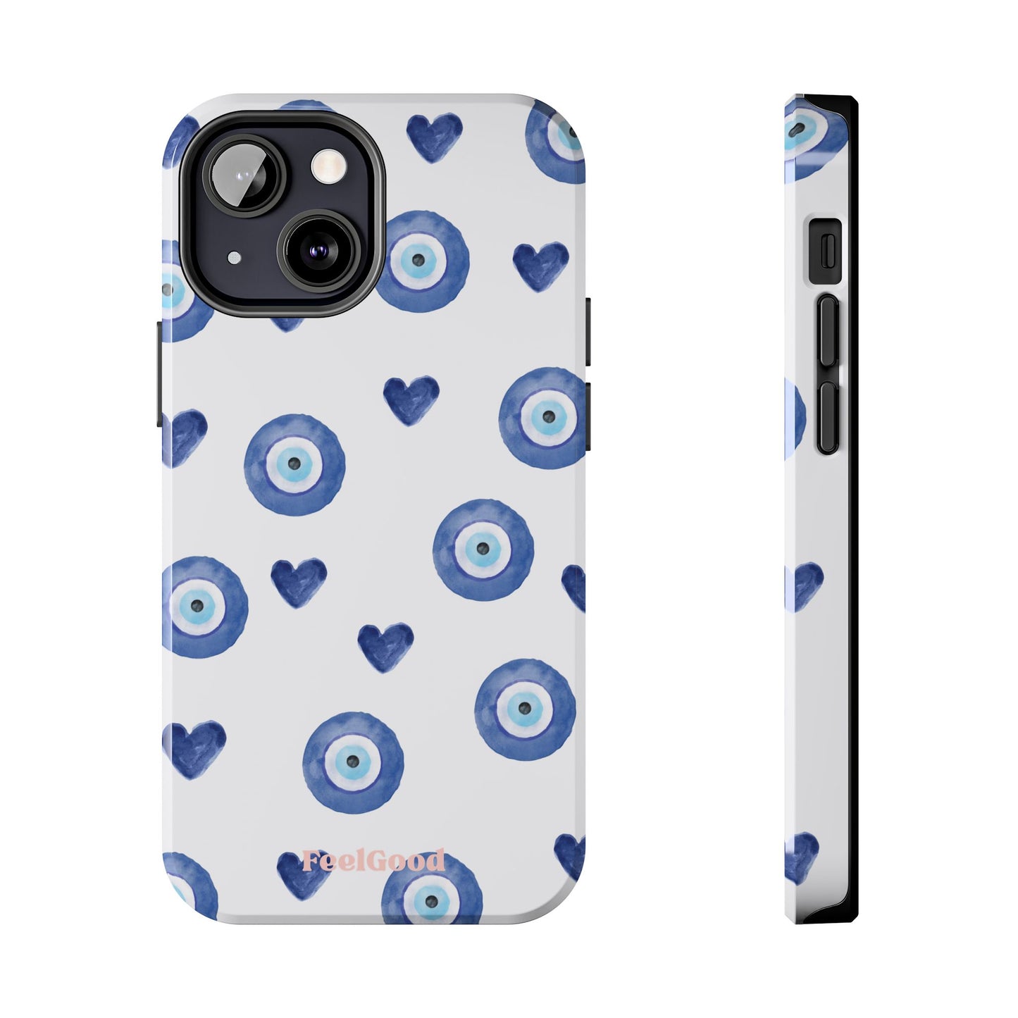 Blue Hearts with Protection Phone Case