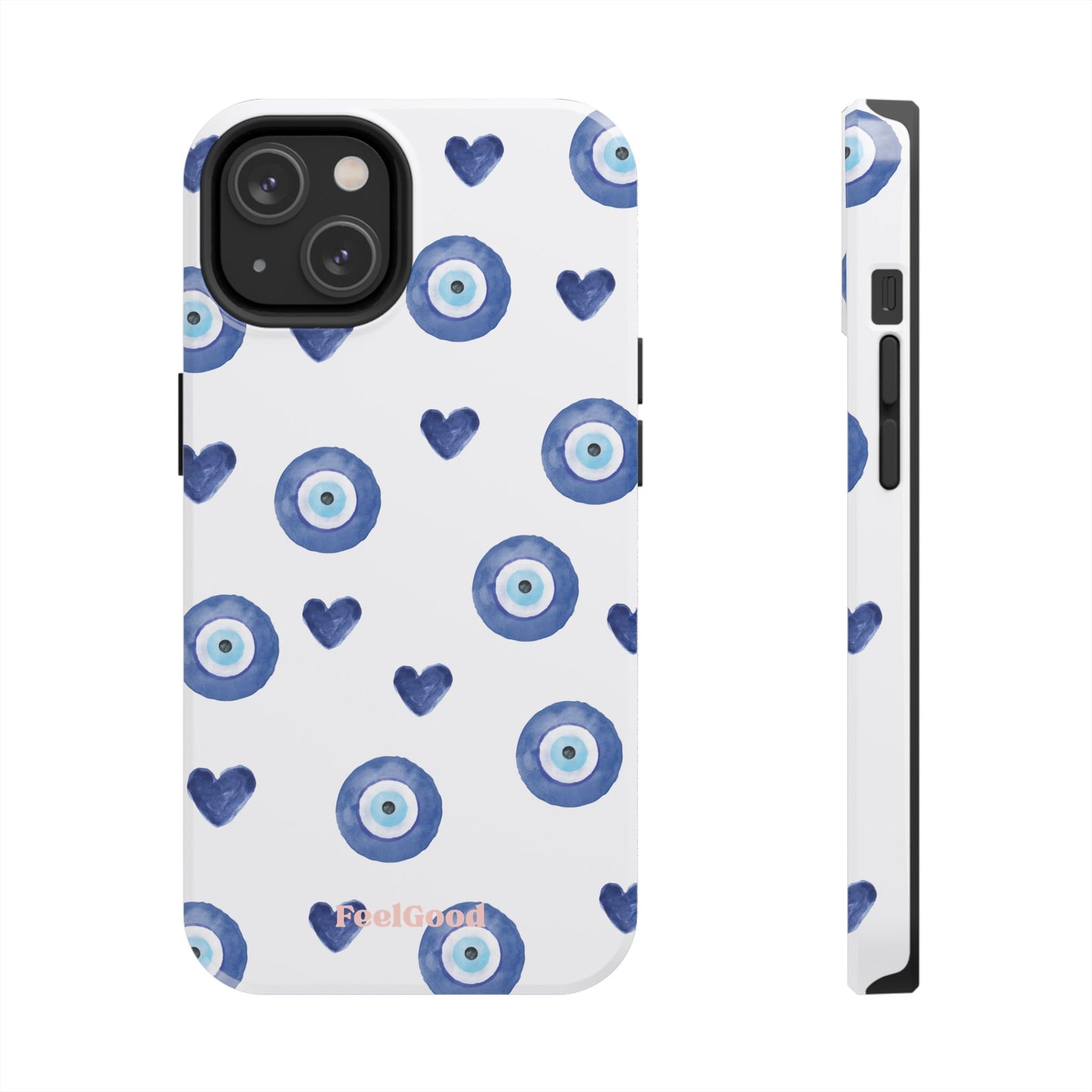 Blue Hearts with Protection Phone Case