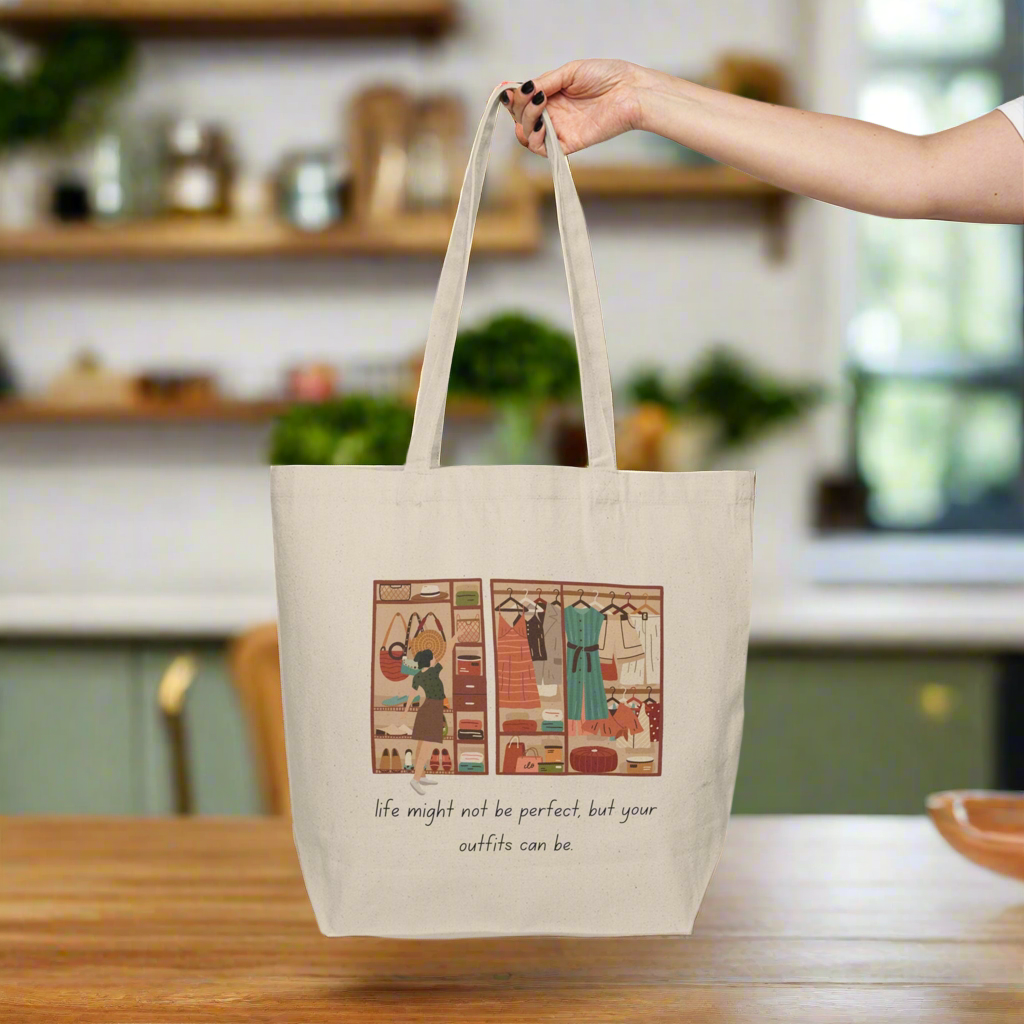 Life Might Not Be Perfect - Canvas Shopping Tote