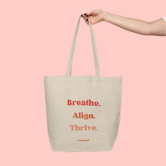 Breathe. Align. Thrive. - Canvas Tote