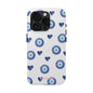 Blue Hearts with Protection Phone Case