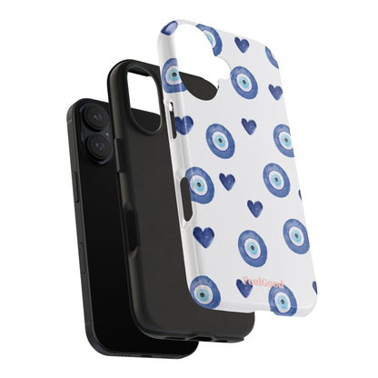 Blue Hearts with Protection Phone Case