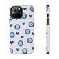 Blue Hearts with Protection Phone Case