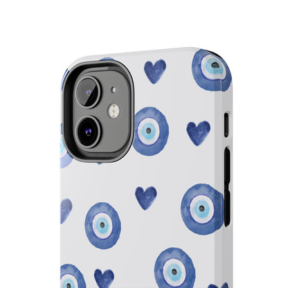 Blue Hearts with Protection Phone Case