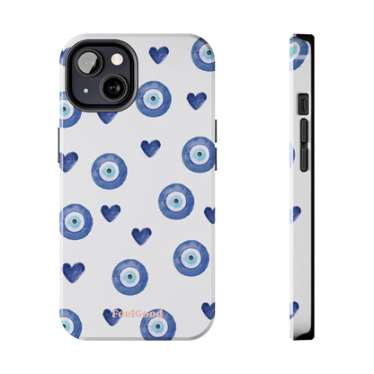 Blue Hearts with Protection Phone Case