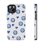 Blue Hearts with Protection Phone Case