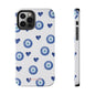 Blue Hearts with Protection Phone Case