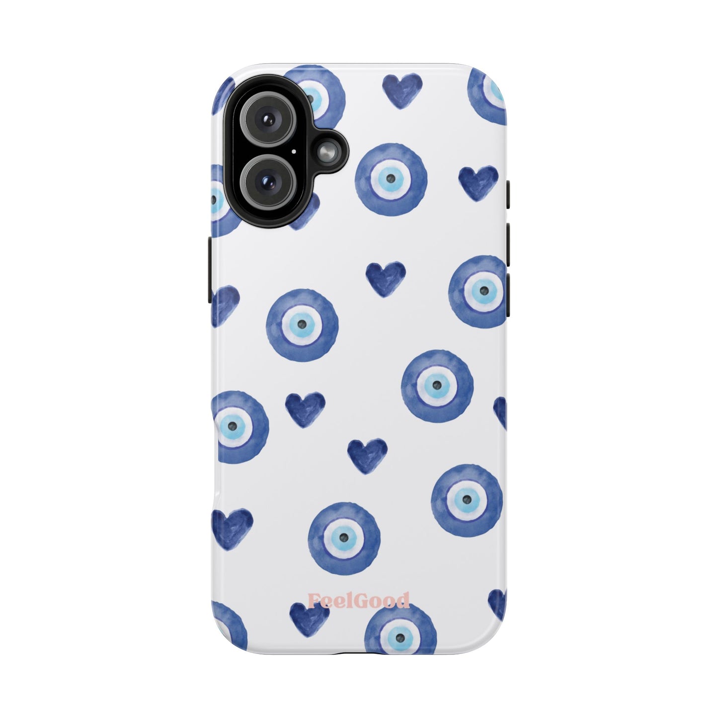 Blue Hearts with Protection Phone Case