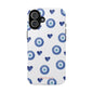 Blue Hearts with Protection Phone Case