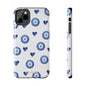 Blue Hearts with Protection Phone Case
