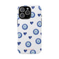 Blue Hearts with Protection Phone Case