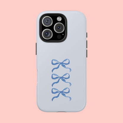 🎀 Blue Bow Phone Case
