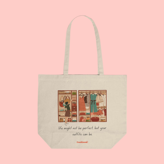 Life Might Not Be Perfect - Canvas Shopping Tote