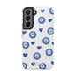 Blue Hearts with Protection Phone Case