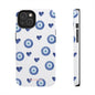 Blue Hearts with Protection Phone Case